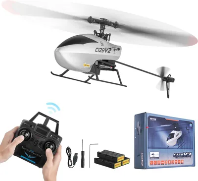 Produktbild von VEVOR RC-Helikopter, 2,4 GHz ferngesteuerter Hubschrauber mit Gyro, 4-Kanal-RC-Flugzeug für Anfänger, 39 Minuten Flugzeit, Start/Landung mit einer Taste, Spielzeug für Kinder ab 8 Jahren