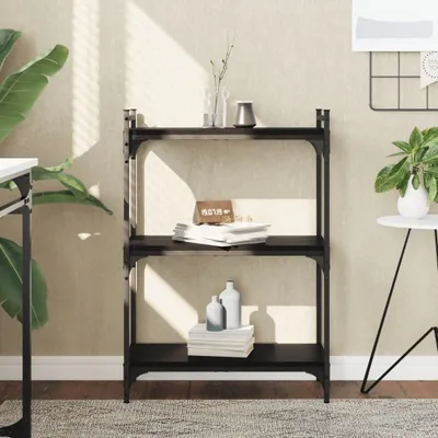 Obrázek produktu pro Maison Exclusive - Knihovna 3 police Černá 60x30x86 cm Dřevěný materiál