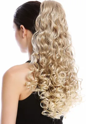 Produktbild von WIG ME UP Zopf Pferdeschwanz Voluminös Locken Blond Platin Gesträhnt 19AXL-V-15T613