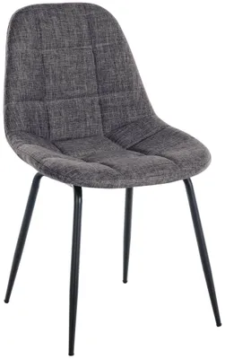 Produktbild von CLP Stuhl Tom mit Metallgestell und hochwertiger Polsterung hellgrau Material Stoff