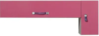 Produktbild von Kinderzimmer - Hängeschrank "Felipe" 11, Rosa / Weiß - Abmessungen: 36 x 100 x 30 cm (H x B x T)