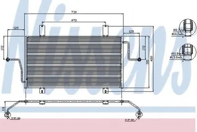 Produktbild von NISSENS 94325 Kondensator Klimaanlage für RENAULT MASTER II Kasten (FD)