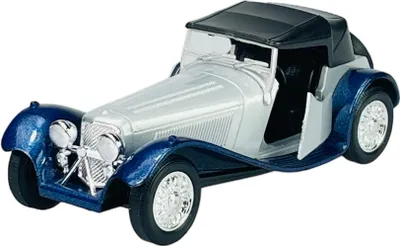 Obrázok produktu pre Welly Old Timer SS Jaguar 100 so striebornou strechou  1:34-1:39 Die Cast kovový model  v krabici 98876