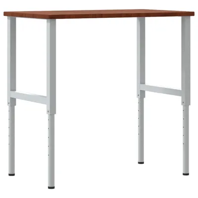Obrázok produktu pre vidaXL Pracovný stôl tmavohnedý 100x60x(71,5-98) cm dubový masív