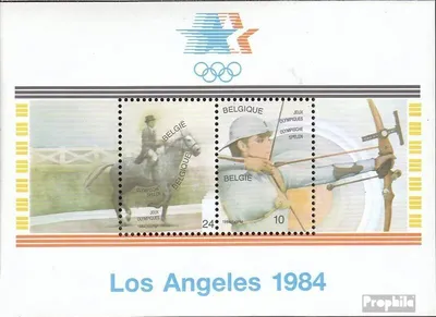 Produktbild von Briefmarken Belgien 1984 Mi Block54 (kompl.Ausg.) gestempelt Olympische Sommerspiele