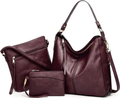 Produktbild von Pahajim Handtaschen Damen Set Schultertasche Groß Kunstleder Einkaufstaschen