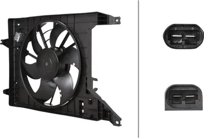 Imagen del producto de Ventilador de refrigeración de motor, 12 V, 264 W, de 2 polos, marca HELLA, compatible con, entre otros, el Dacia Sandero