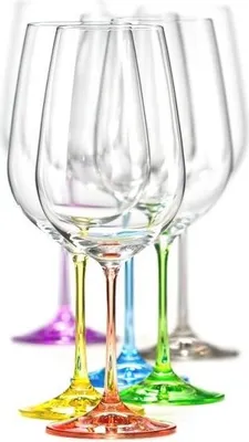 Obrázok produktu pre Crystalex Poháre na víno VIOLA Rainbow 550 ml, 6 ks