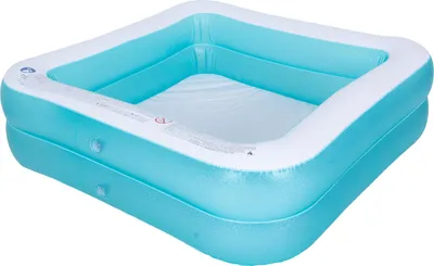 Produktbild von SunClub Planschbecken aufblasbarer 2-Ring Pool, viereckig, 145x145x45 cm