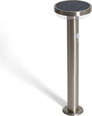Produktbild von LED Bodenstehleuchte Außen Solar 5W 50cm Aluminium mit Bewegungssensor Barton  Silber