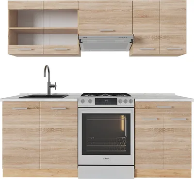 Obrázok produktu pre Kuchynský kút Vicco R-Line Dub Sonoma/Goldkraft 200 cm , AP Marble, Model 54170