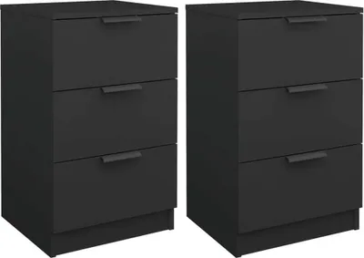 Obrázok produktu pre vidaXL Nočné stolíky 2 ks čierne 40x36x65 cm