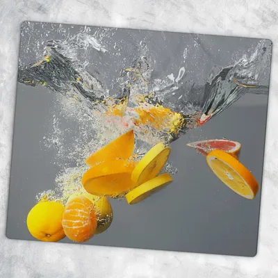 Produktbild von Glas-Herdabdeckplatten Glaskeramikkochfeld-Abdeckung Spritzschutz Glas 60 cm x 52 cm - Bunte Früchte