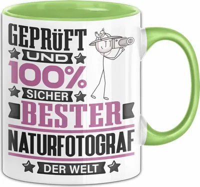 Produktbild von Naturfotograf Geschenk Lustiger Spruch für Naturfotograf Geschenkidee Bester Naturfotograf Der Welt (Grün)