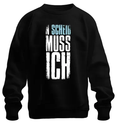 Obrázek produktu pro N Scheiss muss ich Spruch Lustig Arbeitsmuffel Faulheit Party Uni mikina, černá, M