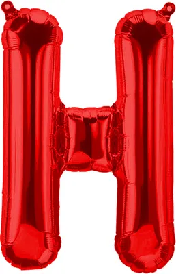 Produktbild von Folienballon Buchstabe H, rot, ca. 40 cm, für Luftbefüllung