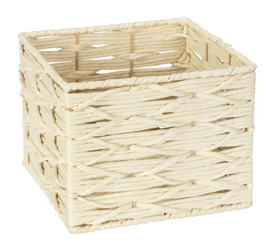 Produktbild von WENKO Naturfaser Badbox Vabriano Groß in Beige 24 x 18,5 x 24 cm