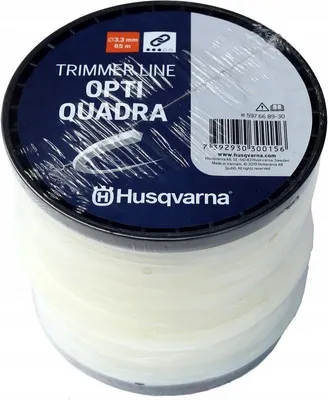 Image de Cordon de coupe pour débroussailleuses OPTI QUADRA Husqvarna 3,3 mm x 65 m PUISSANT