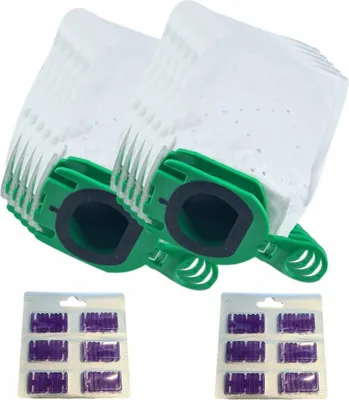 Produktbild von 10 Staubsaugerbeutel 2 Duftblocke Lavendel geeignet für Kobold VB100, VB 100