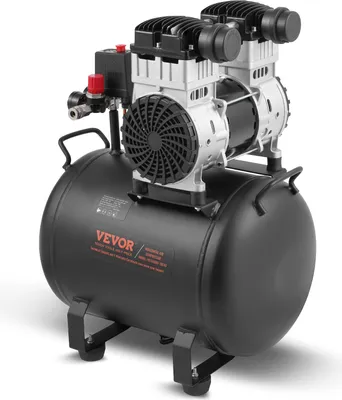 Produktbild von VEVOR-Luftkompressor, 10 Gallonen Stahltank, 2 PS 5,3 CFM@90 PSI ölfreier Luftkompressor und max. 125 PSI Druck, 78 dB ultraleiser tragbarer Kompressor, für Autoreparatur, Reifenbefüllung,
