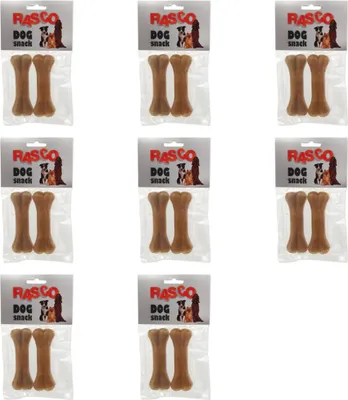 Produktbild von Rasco Leckerbissen Büffelknochen 10 cm 2 Stück / Packung 8 Stück
