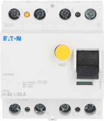 Produktbild von 4P 63A 0,3A Fehlerstromschutzschalter Typ A PF6-63/4/03-A 112938