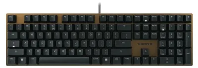 Produktbild von CHERRY KC 200 MX, Volle Größe (100%), Kabelgebunden, USB, Mechanischer Switch, QWERTY, Schwarz, Bronze