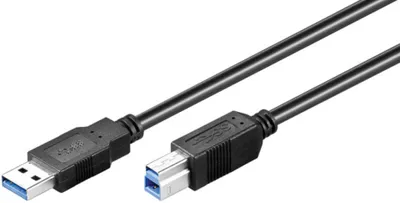 Produktbild von Goobay 96119, 5 m, USB A, USB B, USB 3.2 Gen 1 (3.1 Gen 1), 5 Gbit/s, Schwarz