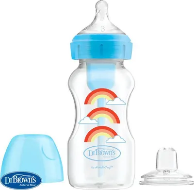 Image de Dr. Brown's Options+ Kit débutant biberon / bec bleu 270 ml