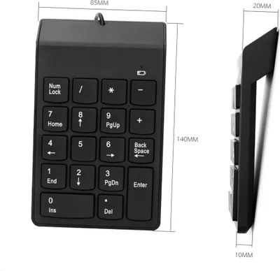 Obrázek produktu pro Drátová USB numerická klávesnice s 18 klávesami Mini digitální klávesnice pro iMac/Mac Pro/MacBook/MacBook Air/Pro Laptop PC