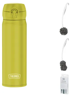 Produktbild von THERMOS ULTRALIGHT BOTTLE 0,50 l Trinkflasche – Vorteilsset mit Reinigungsbürste CLEAN FIX 30 cm
