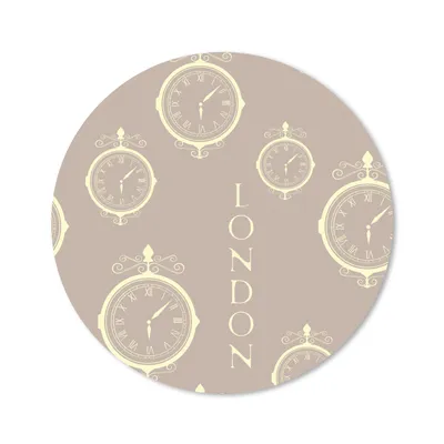 Produktbild von MuchoWow® Mauspad Mousepad London - Uhr - Muster - Vintage 30x30 cm - Mousepads - Maus Mat - Pad - Mausunterlage - Tischunterlage - Schreibtischmatten
