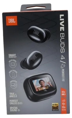 Zdjęcie produktu dla JBL Live Buds 4, Bezprzewodowy, 20 - 40000 Hz, Połączenia/Muzyka/Sport/Codzienność, Zestaw słuchawkowy, Czarny