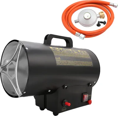 Produktbild von Lospitch Gasheizgeblaese 15kw Gas Heizgeraet inkl Verbindungschlauch und Druckminderer Heizleistung fuer handelsuebliche Gasflaschen, Piezozuendung