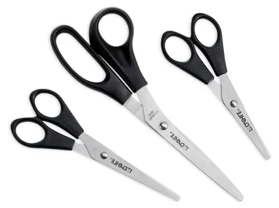 Produktbild von Scheren-Set für Rechtshänder, 5, 6, 8 Zoll, schwarz