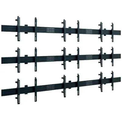 Produktbild von HAGOR comPROnents Wandhalterung für Videowand, Display - Schwarz - Höhenverstellbar - 9 Unterstützte(r) Display(s)Bildschirmgröße: 116,8 cm bis 127 cm (50 Zoll) - max. 360 kg Traglast - 600 x 400 - VESA-Wandhalterungsnorm - Aluminium