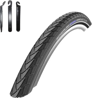 Produktbild von 1 x Schwalbe Marathon Plus Fahrradreifen SmartGuard Reflex Pannenschutz unplattbar 47-622 (28 x 1,75) inkl. 3 Reifenheber