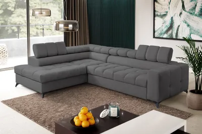 Produktbild von FurMeb24 - Ecksofa AMBER - LINKE SEITE , Sofa mit  Bettk€sten und Schlaffunktion - VENA 08