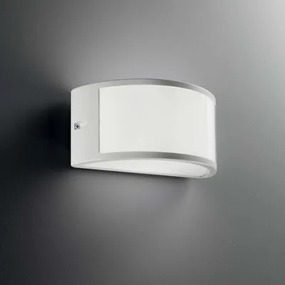 Imagen del producto de Aplique moderno Rex-1, aluminio y materiales plásticos, color blanco, 1 foco E27