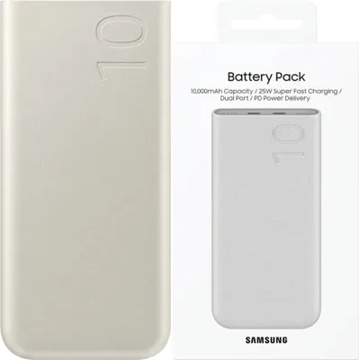 Obrázok produktu pre Samsung EB-P3400XUE, 10000 mAh, Lithium-ion (Li-ion), 25 W, Béžová