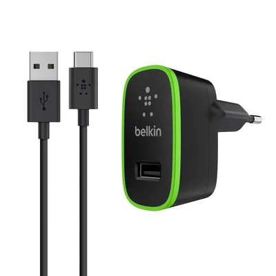 Immagine prodotto di Caricabatterie da rete Belkin 2,1A/ 10 W con cavo USB-C da 1,8 m, nero