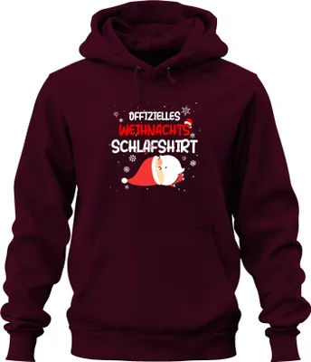 Obrázok produktu pre Oficiálne vianočné tričko na spanie Father Christmas Santa - Christmas Xmas Christmas Uni mikina s kapucňou, bordová, L