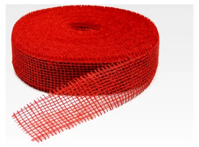 Produktbild von SIZO® Deco Jute Dekorationsband Geschenkband 5 cm x 40 Meter Rot