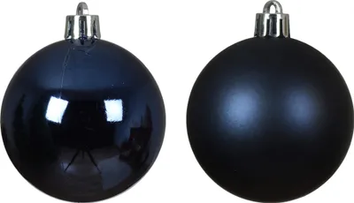 Produktbild von Weihnachtskugeln Kunststoff 4cm 16 Stück - Nachtblau