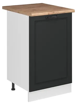 Immagine prodotto di Mobiletto base cucina Vicco R-Line Antracite country/Bianco 50 cm piano di lavoro Rovere dorato, Model 70117