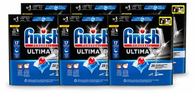 Produktbild von 6 x Finish Ultimate Spülmaschinentabs Regular - 17 Tabs - Vorteilspackung - 6 Stücke