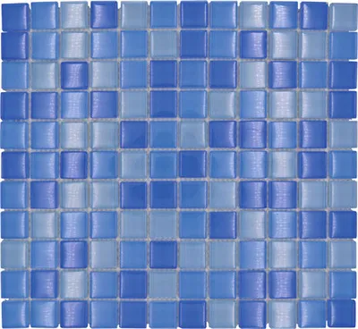 Produktbild von Glasmosaik XCM 8222 30,2x32,7 cm blau