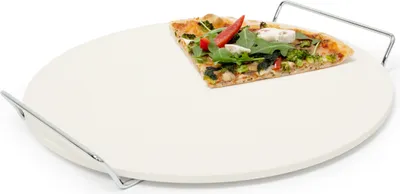 Obrázok produktu pre Relaxdays 10019338, Plech na pizzu, Biela, Cordieritu, Žehlička, 33 cm, 1 cm, 1,5 kg