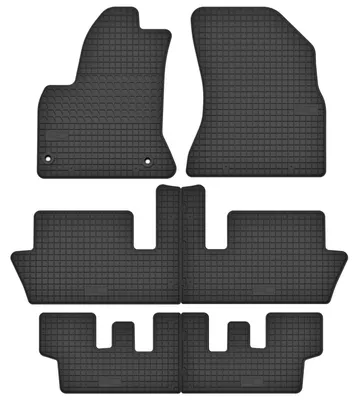 Image de Tapis de sol en caoutchouc pour Citroen C4 Picasso I 2006-2013 (monospace) – 6 pièces, noirs, sur mesure