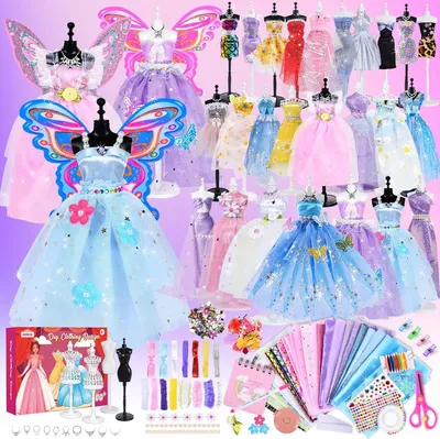 Image de Kit de création de vêtements, plus de 900 modèles, kit de loisirs créatifs pour enfants à partir de 6 ans, jouet éducatif, pour filles
